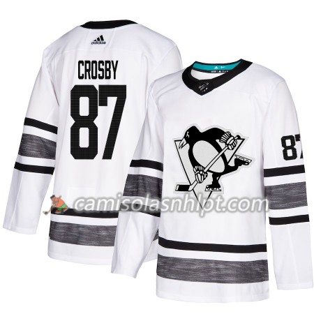 Camisola Pittsburgh Penguins Sidney Crosby 87 2019 All-Star Adidas Branco Authentic - Homem
